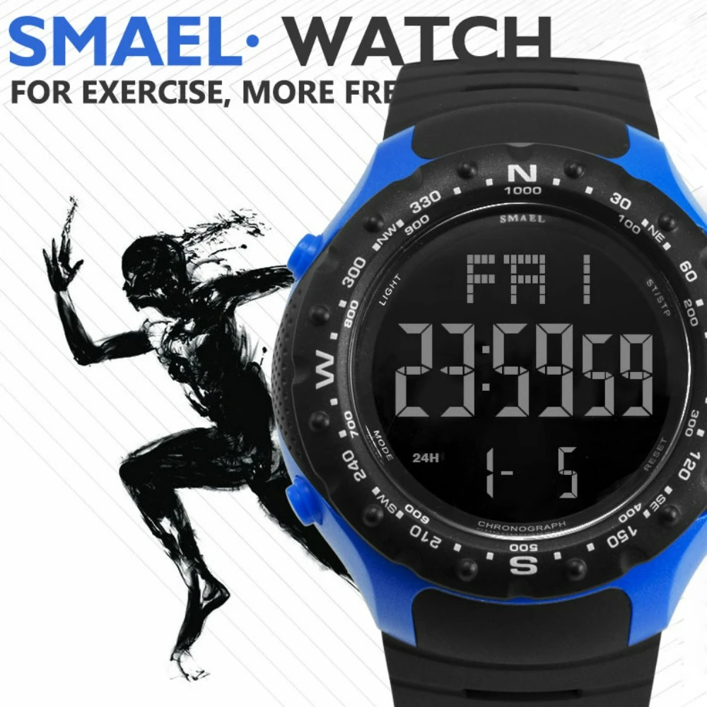 2024 New Multifunctional Sport Watches Fashion Single Display Outdoor Trend Male and Female Students Electronic Watch Relogio