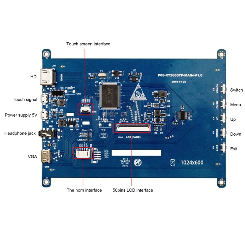 7 ġ TN ũ  800x480  뷮 ÷, HDMI ȣȯ,  ̿ VGA ̽ ÷