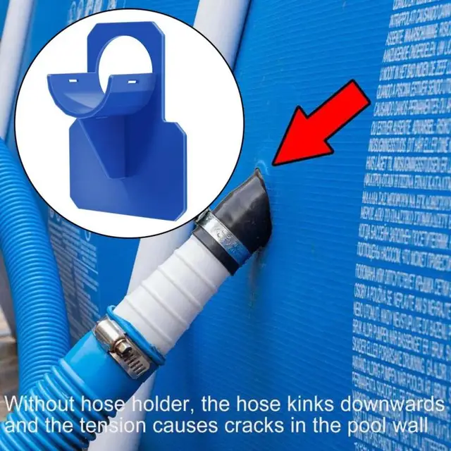 Úszómedence -Cső Rögzítő Tartó Tartók Az Intex Bestwa Felett A Föld Feletti Tömlő Kimeneti Tartóval Kábel Nyakkendővel Kültéri Pezsgőfürdővel - Image 2