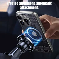 360° Rotation Magnetic Car Phone Holder Stand Magsafe Car Mount Support GPS Mobile Bracket in Car iPhone 15 14 13 12 Samsung - Image 2