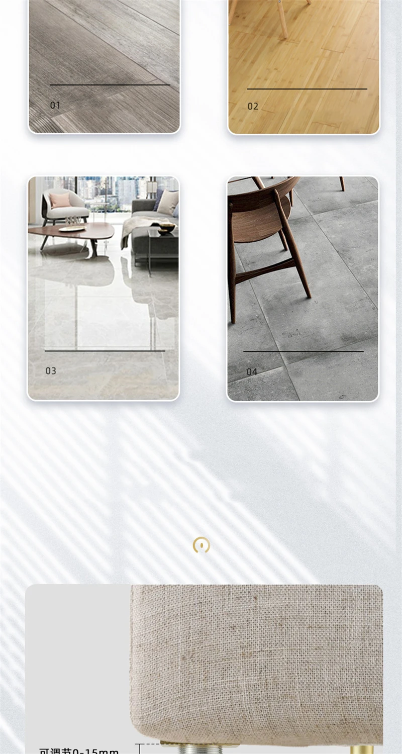 Description Picture 5 of itemKK&FING Aluminum Alloy Adjustable Sofa Feet support Legs Heightened Bed Legs Coffee Table Feet Bathroom Furniture Cabinet Feet