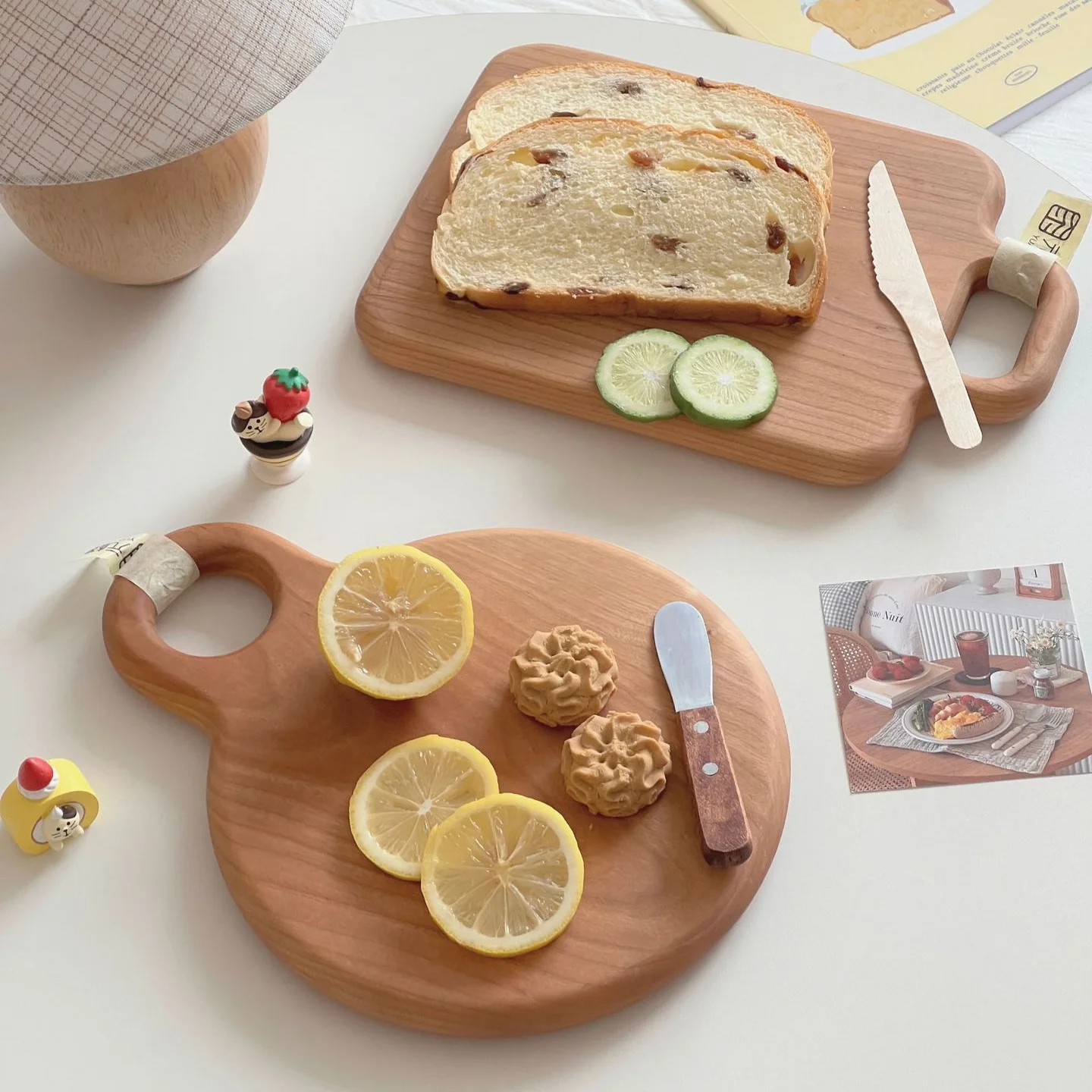 Double-sided chopping board cherry wood household kitchen board fruit tangible wood chopping boards 2