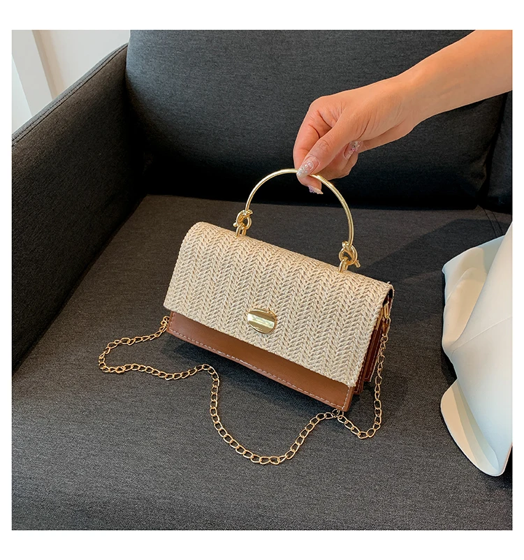 Fashion Pu Hasp Ladies Top-Handle Bags Braid Design 2024 New Brand Shoulder Bags for Women Free Shipping Bolsas Femininas