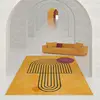 Nordic Modern Minimalist Living Room Carpet Non-slip Stain-resistant Luxury Bedroom Rug Home Decoration Fluffy Square Vortex Rug 1