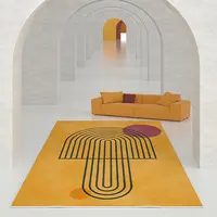 Nordic Modern Minimalist Living Room Carpet Non-slip Stain-resistant Luxury Bedroom Rug Home Decoration Fluffy Square Vortex Rug 1