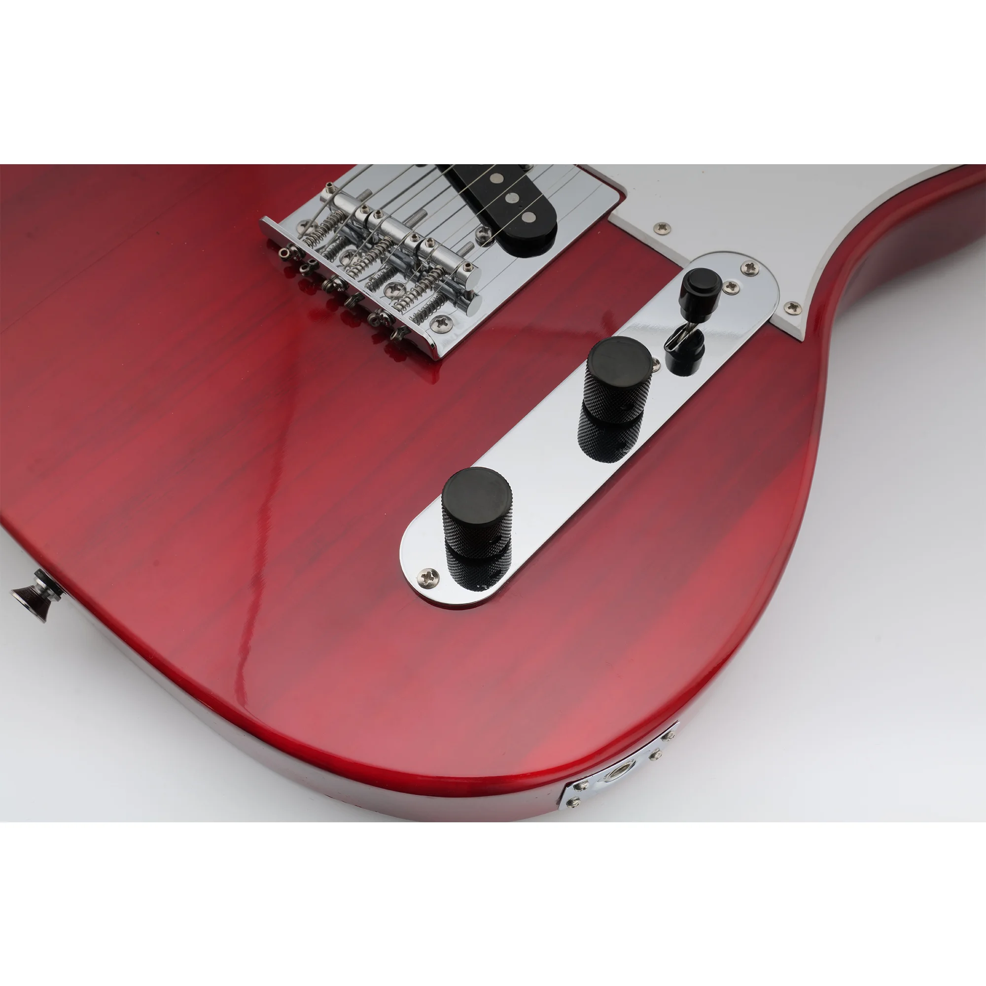 Musiclily Pro 1/4 Zoll fein gerändelte Bedienknöpfe aus Stahl mit flacher Oberseite und Stellschraube für E-Gitarre, Bass (2er-Set) – Detail 12