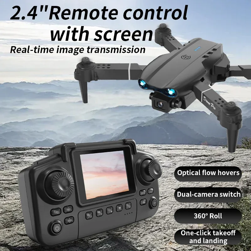 Vue rapprochée de la caméra HD du drone E99 Pro 2.4GHz avec son support rotatif