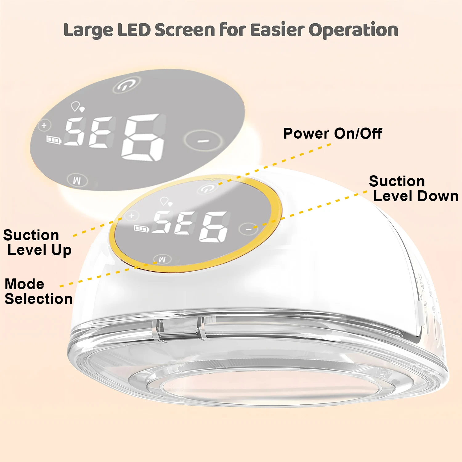 Wearable Electric Pump 3 Modes 9 Suction Levels Hands Free Breast Pumps Milk Collector Painless And Low Noise_voghion.com