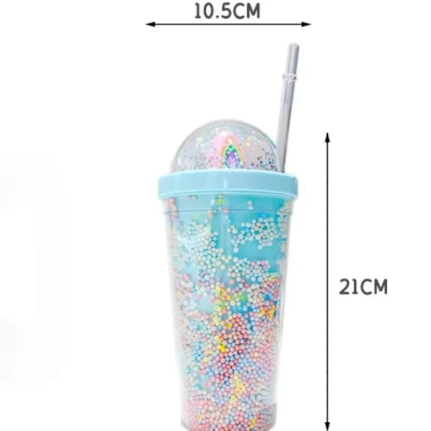1 Pcs 550ml Water Bottle Motivational Drinking Bottle Sports with Time Marker Stickers Portable Reusable Plastic Cups
