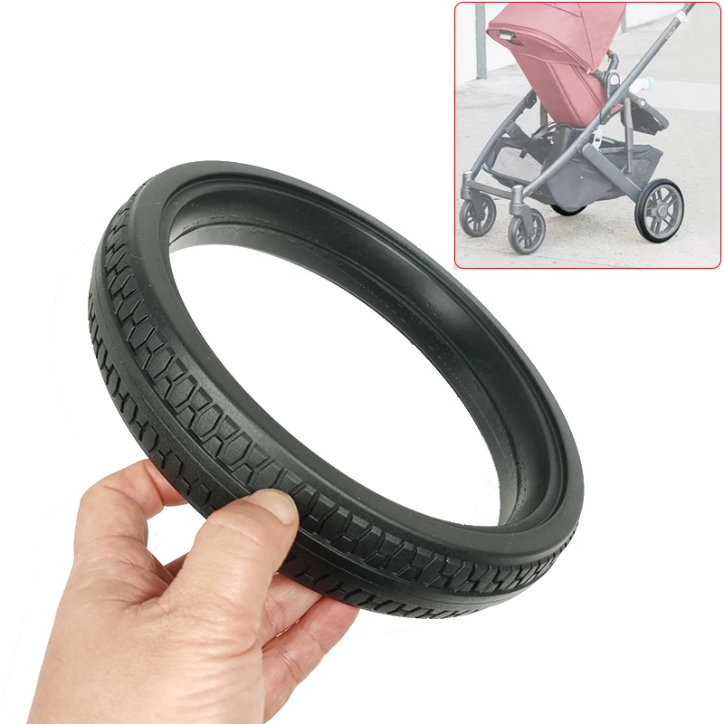 stroller-rear-tire-for-uppababy-cruz-v2-pushchair-back-wheel-pu-tubeless-tyre-cover-wheel-casing-baby-buggy-replace-accessories