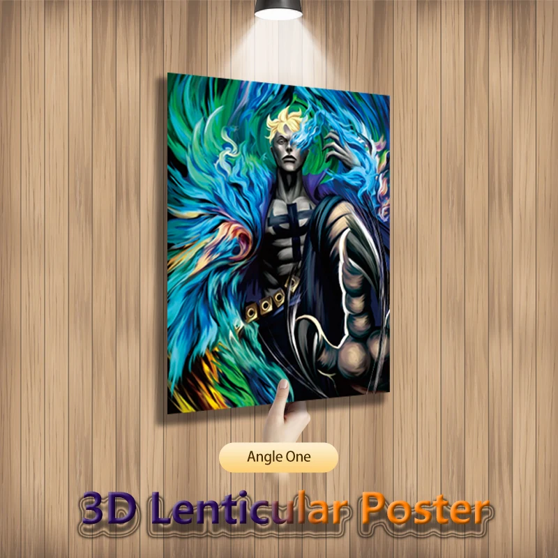 Anime One Piece 3D Lenticular Poster ACE Marco Jozu Flip