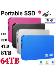 1TB External Solid State Drive 2TB High-speed Portable SSD Type-C USB 3.0 Mass Storage Mobile Hard Drive for Notebook Laptop