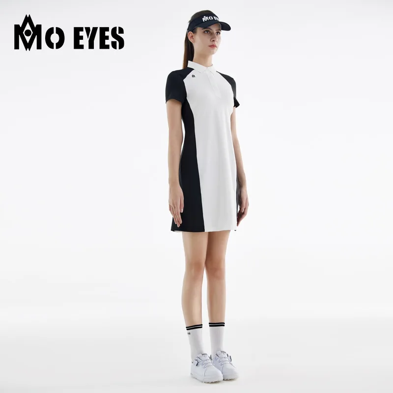 PGM MO EYES Golf Clothing Sports Lady Dress Women Skirt Paired with Safety Shorts Tennis Wear Laser Breathable M23QZ001 women tops,women golf polo shirt,women golf skirt