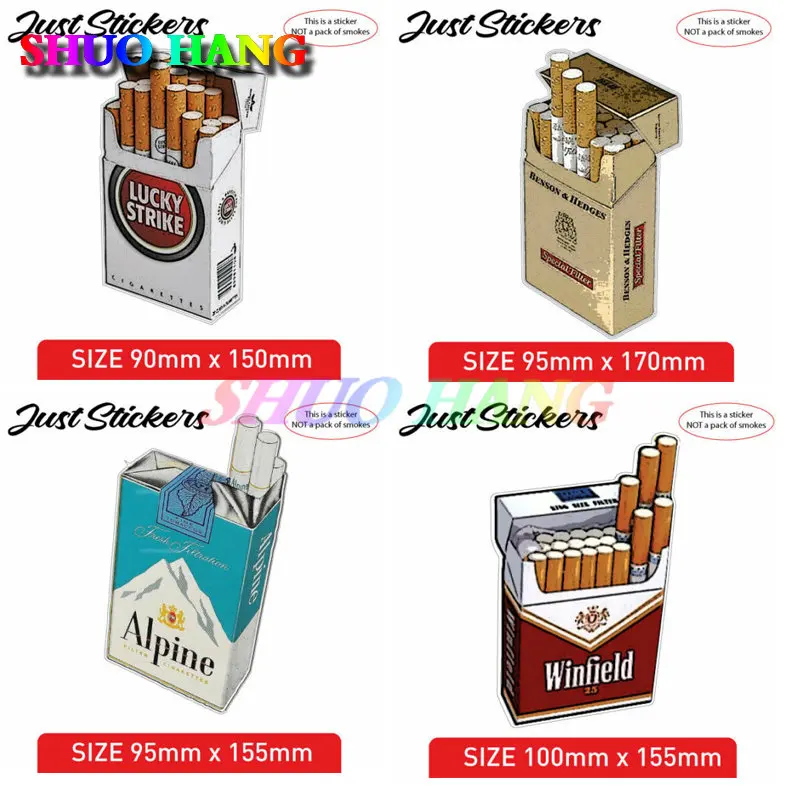 

WINFIELD BENSON & HEDGES, LUCKY STRIKE Retro Cigarette Car Decal Vinyl Auto Parts Window Trunk Toolbox Decorative Decal PVC