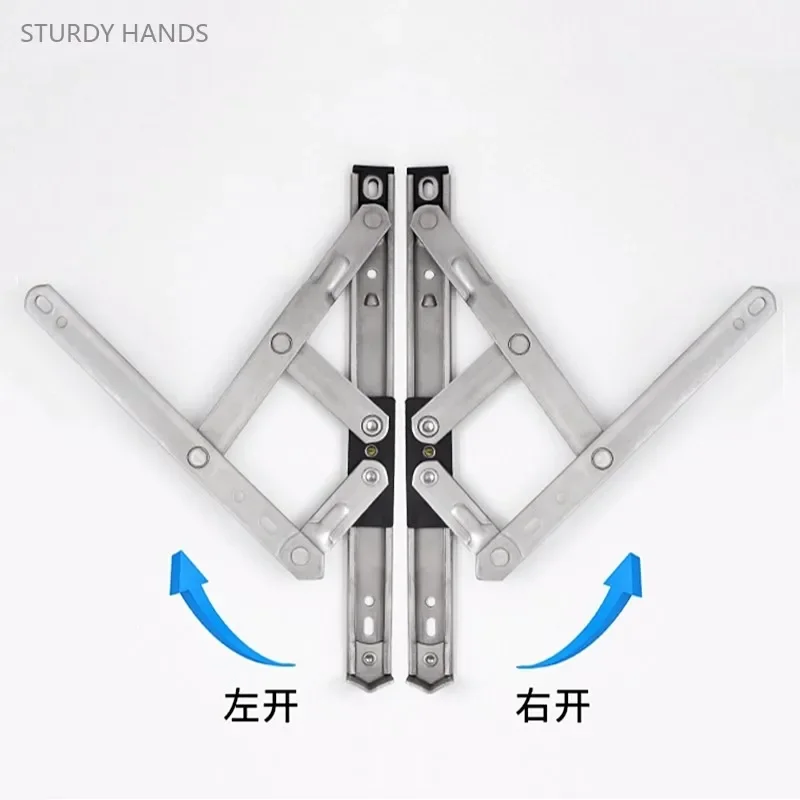Thickened 304 Stainless Steel Four-link Slide Stay Flat Open Doors and Windows Stay Push Pull Window Strut Bracket Door Hinge