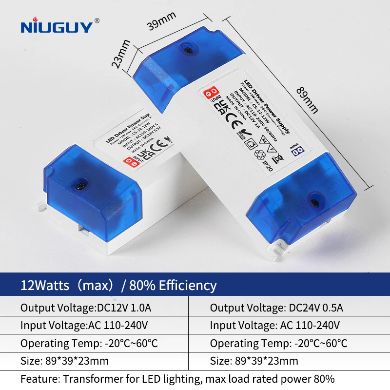 ממיר תאורת LED 100W 80W 60W 36W 24W 12W מתאם כוח הפעלה AC/DC 12V 24V מתקן תאורה רצועת אור LED