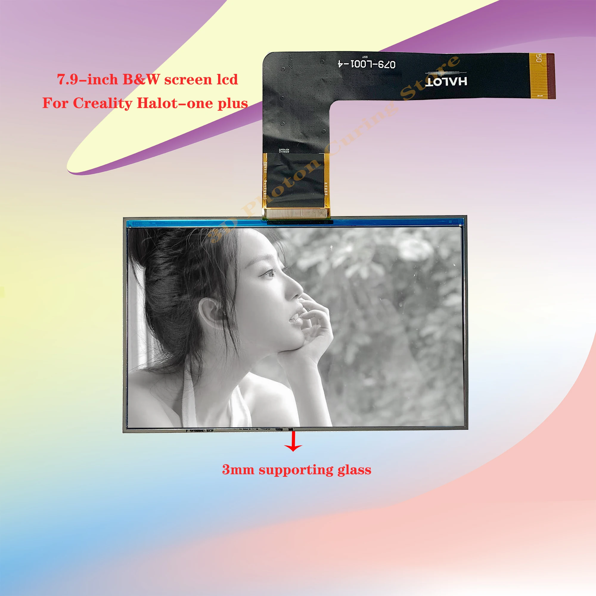 

7.9-inch B&W screen lcd for Creality Halot-one plus 3d printer monochrome screen Repair display model 079-L001-4 accessories