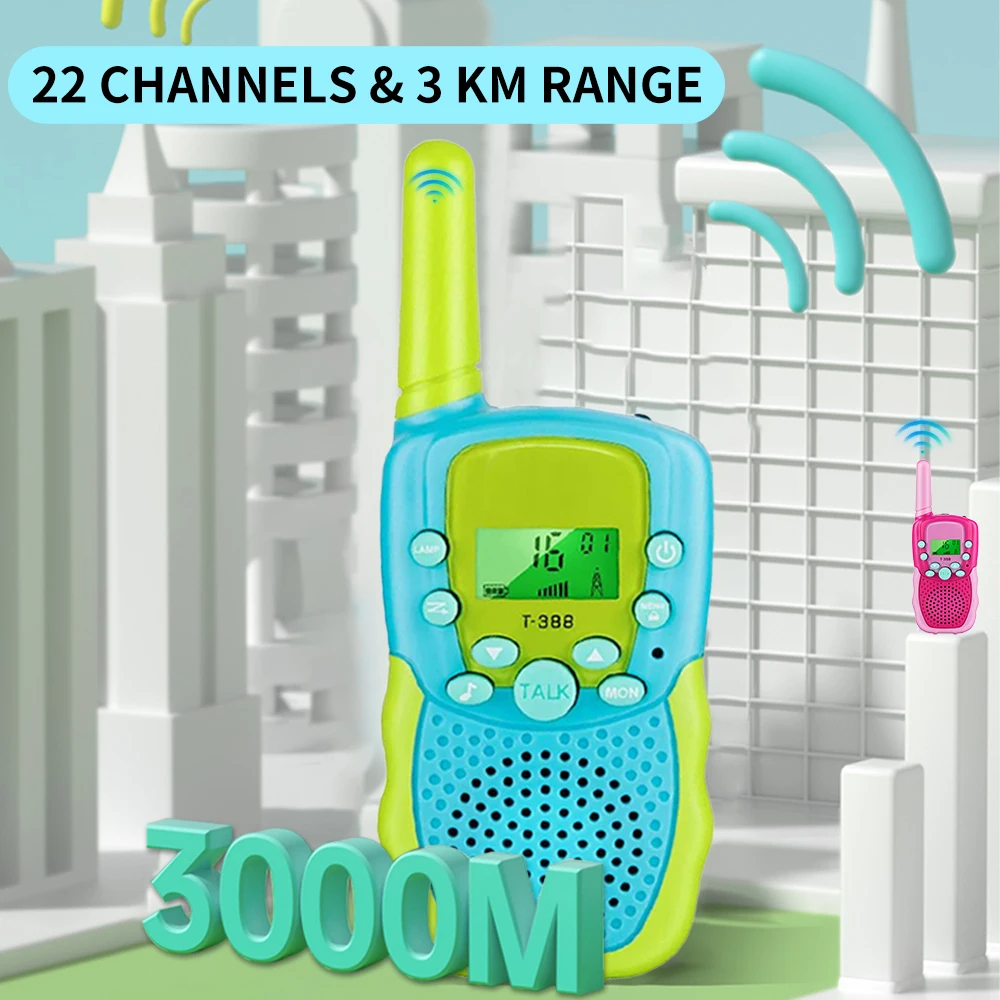 Walkie Talkie Children Toy 3KM Long Range Wireless Interphone Parent-Child Interaction Intercom Communication Toys For Kids Gift - 2