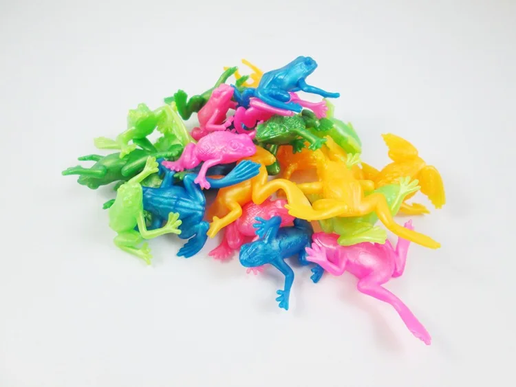 10 Pcs Novelty Funny New TPR Frog Animal Model Decompression Toys Simulation Frog Soft Elastic Prank Venting Toy Kids Prank Toys