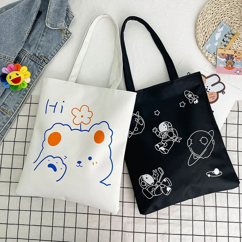 

New Winter Soft Plush Tote Bag Women Cartoon Embroidery Imitation Lamb Hair Shoulder Bag For Women Shopper Bag Bolsa