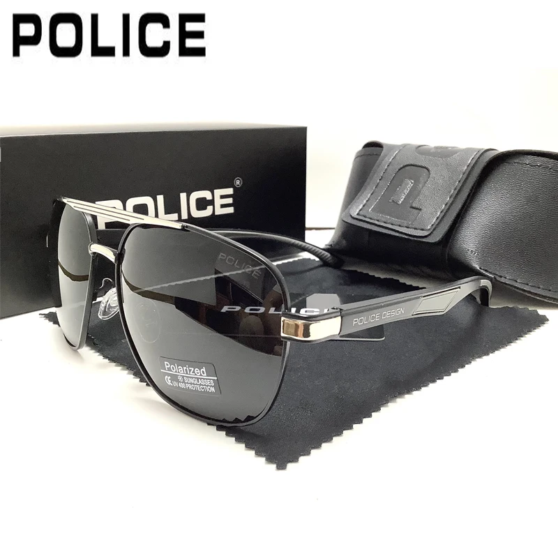 

POLICE Luxury Men's Polarized Sunglasses Driving Sun Glasses For Men Brand Designer Male Vintage Black Pilot Sunglasses UV400