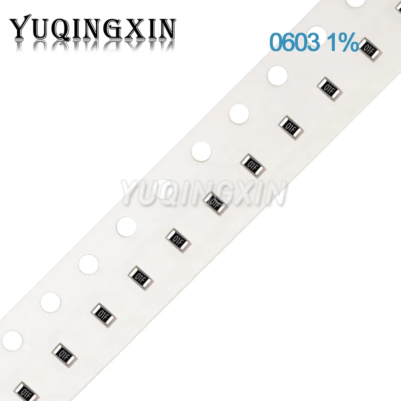 100pcs 0603 1% SMD resistor 1/10W 1.02K 1.24K 2.1K 2.49K 3.01K 4.02K 4.99K 6.04K 10.2K 14K 16.9K 21K 24.9K 28K 40.2K 60.4K ohm
