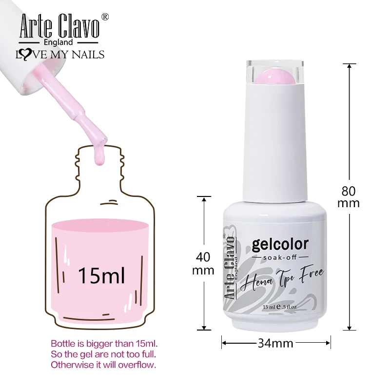 Nail gel polish 131 colors 15ml bottle