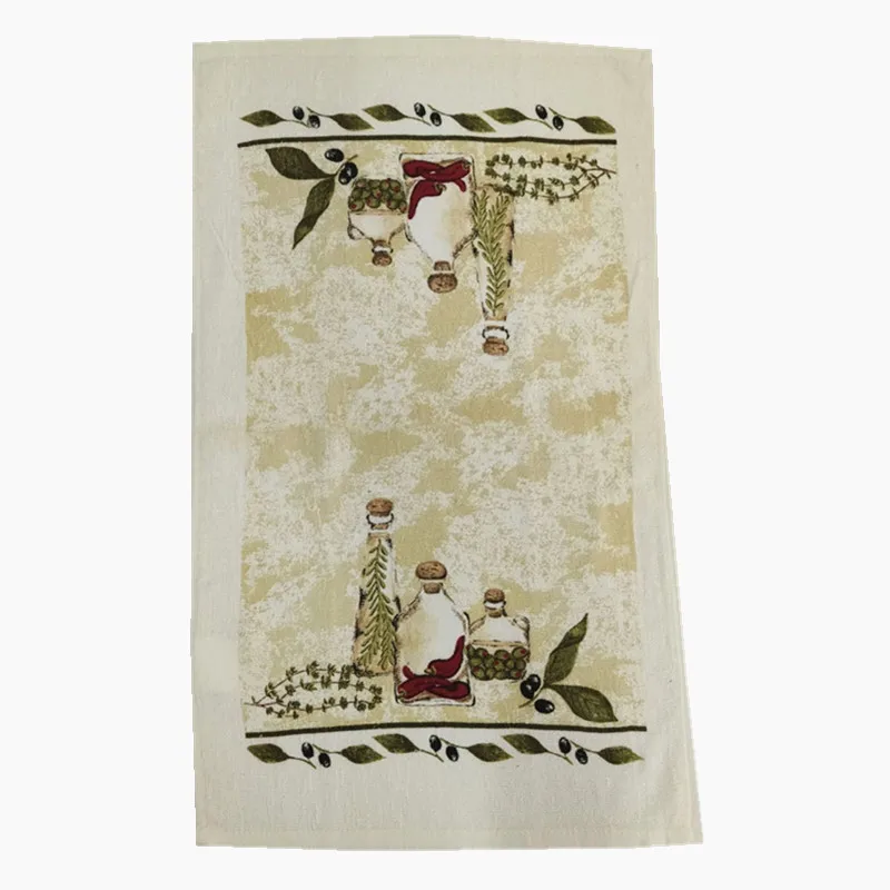 1Pc 40x70cm Colorful Printed Cotton Tea Towel Kitchen Dishcloth Water Absorption Cleaning Cloth Home Party Gift tea towel
