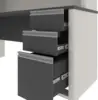 Connexion L Shaped Desk with Hutch and Pedestal in Slate and Sandstone, 72W | Large Corner Table for Home Office 6