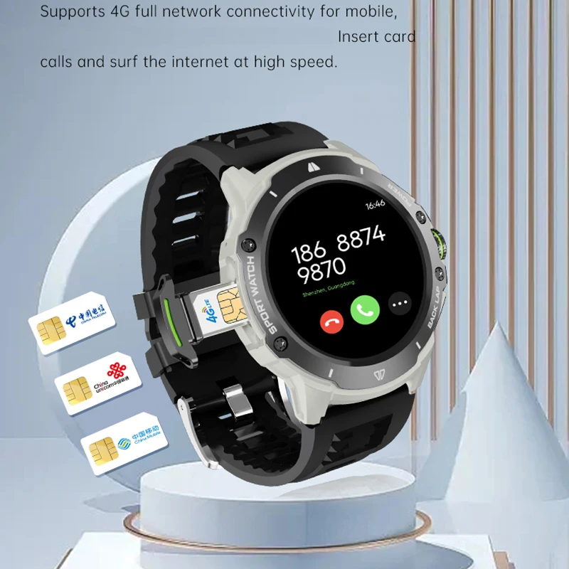 

Смарт-часы Ajeger 4G LTE мужские 2 ГБ + 32 ГБ Android 8,1 Смарт-часы телефон 780 мАч 5 Мп камера GPS Wifi SIM взрослый Heartrate Google Store