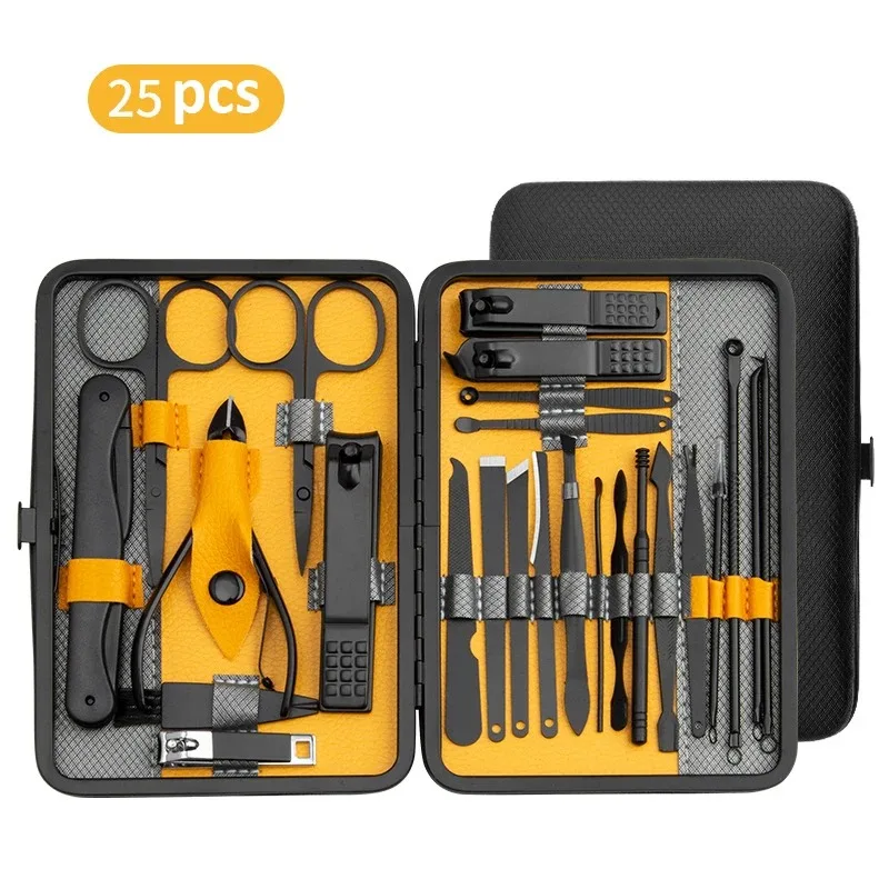 Manicure Set Pedicure Set Nail Clipper 10/15/25 PCs Full Function Kit Professional Stainless Steel With Portable Case Idea Gift nail clipper set nail clipper nail care kit nail scissors set nail clippers manicure pedicure kit manicure set manicure sets manicure nail clipper set nail clippers kit
