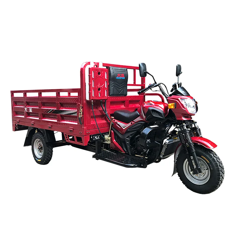 

200cc Motorized Cargo Tricycle Heavy Loading Trike Three Wheel Motorcycle with Self-unloading System