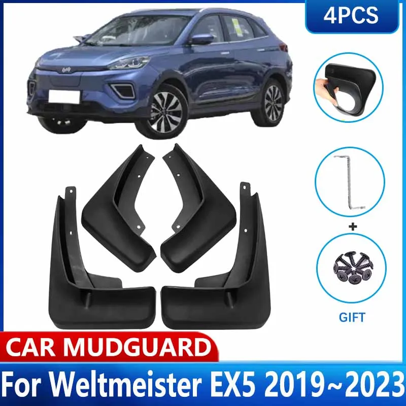 

For Weltmeister EX5 EX5-Z Accessories 2019~2023 2022 Car Mud Flap Front Wheel MudFlaps Fender Mud Guards Splash Protect Mudguard