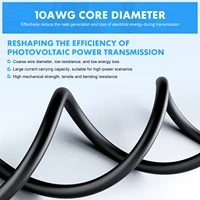 Câble d'extension de fil de panneau solaire, câble PV, évalué à courant continu, 1-10 mètres, 4 mm, 26 mm2, 1000 V/1500 V, avec connecteurs solaires 4