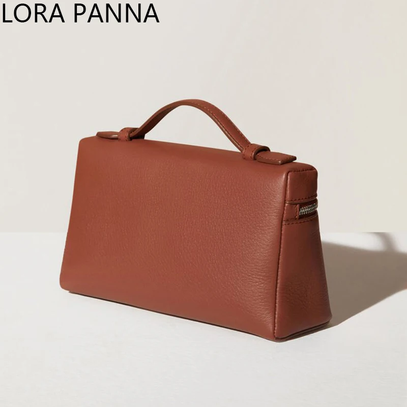

Fully handmade LP Handbag 2023 Four seasons new calfskin one shoulder cross-body temperament all-match women's makeup bag