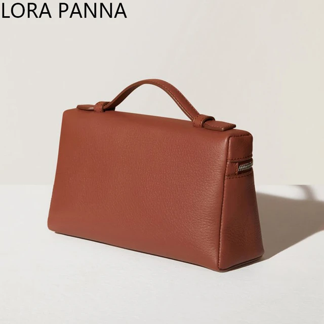 Loro Extra Pocket Pouch L19 Ostrich Texture Piana High-quality Cowhide  Handbag LP Pouch Bag Luxury Designer Leather Shoulder Bag - AliExpress