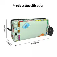 Board Game Board- Monopoly Makeup Bag Cosmetic Organizer Storage Dopp Kit Toiletry Cosmetic Bag Women Beauty Travel Pencil Case 2