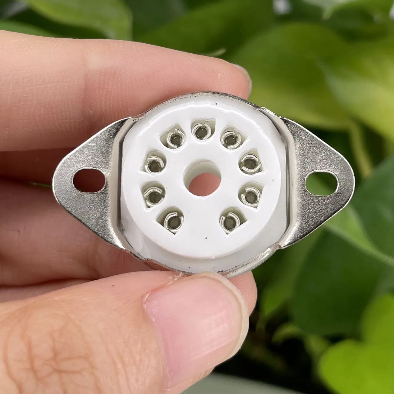 10PCS 9pin B9A Ceramic Tube Socket GZC9-D For 5670 12AU7 ECC83 6DJ8 6CG7 6922 EL84 7199 EF86 ECC82 Hifi Audio Tube AMP