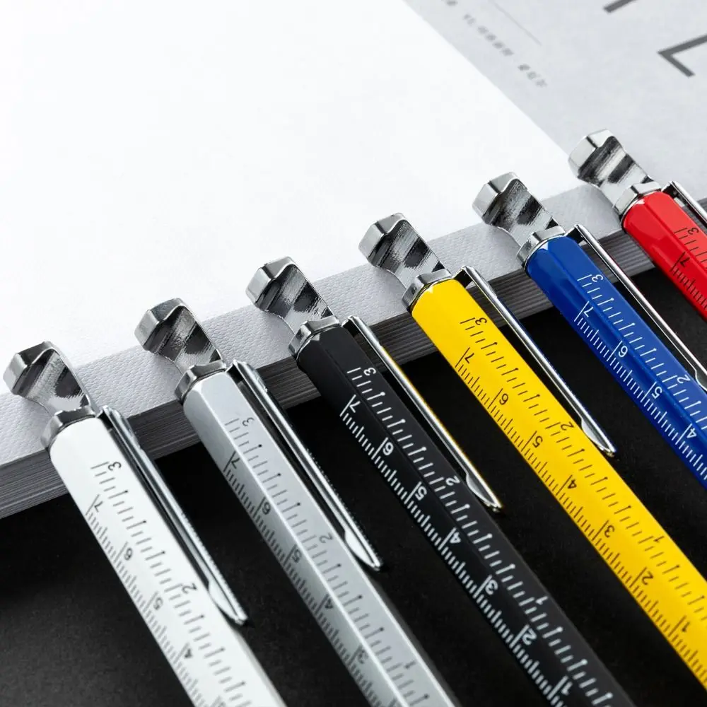 Tragbarer Metall-Multitool-Stift 7-in-1 mit Flaschenöffner, Schraubendreher, Lineal, Kugelschreiber, Holzbearbeitungsstift, Outdoor-Werkzeugstift – Detail 5