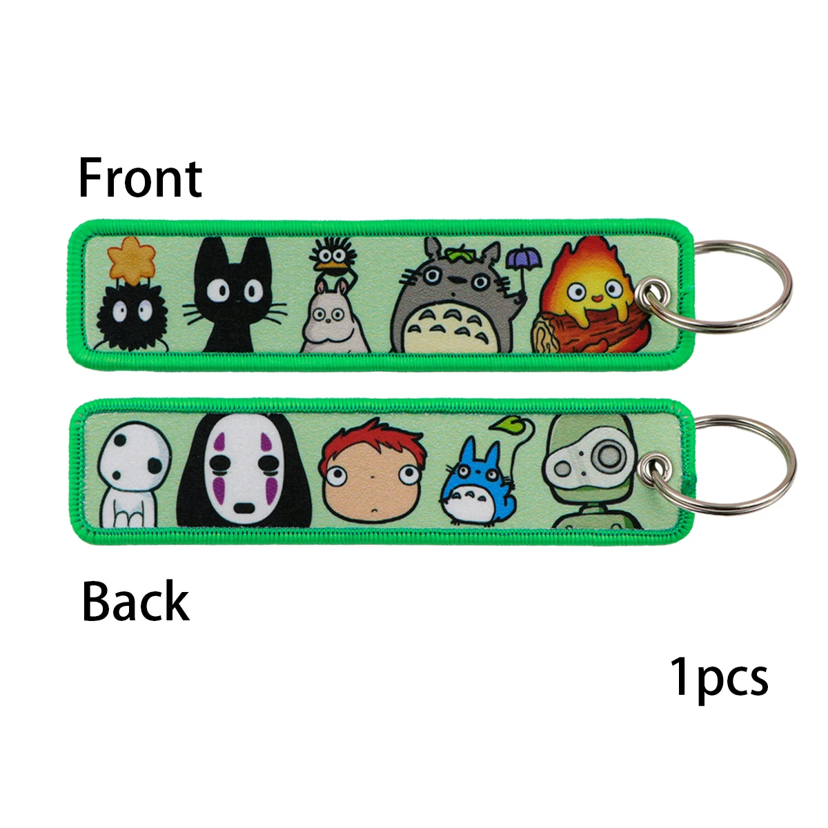 Manga Bestickte Schlüsselanhänger Schlüsselbänder Schlüsselanhänger Niedliche Cartoon-Schlüsselringe für Taschen Autos Sammlerstücke Geschenke für Anime-Fans Accessoires – Detail 2