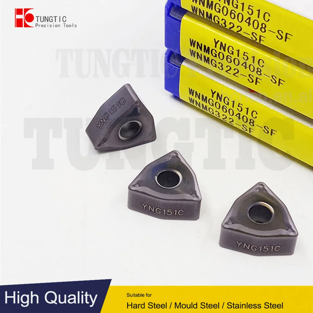 

TUNGTIC WNMG 060408-SF WNMG060408-SF Токарные Вставки карбидный резак для чугуна