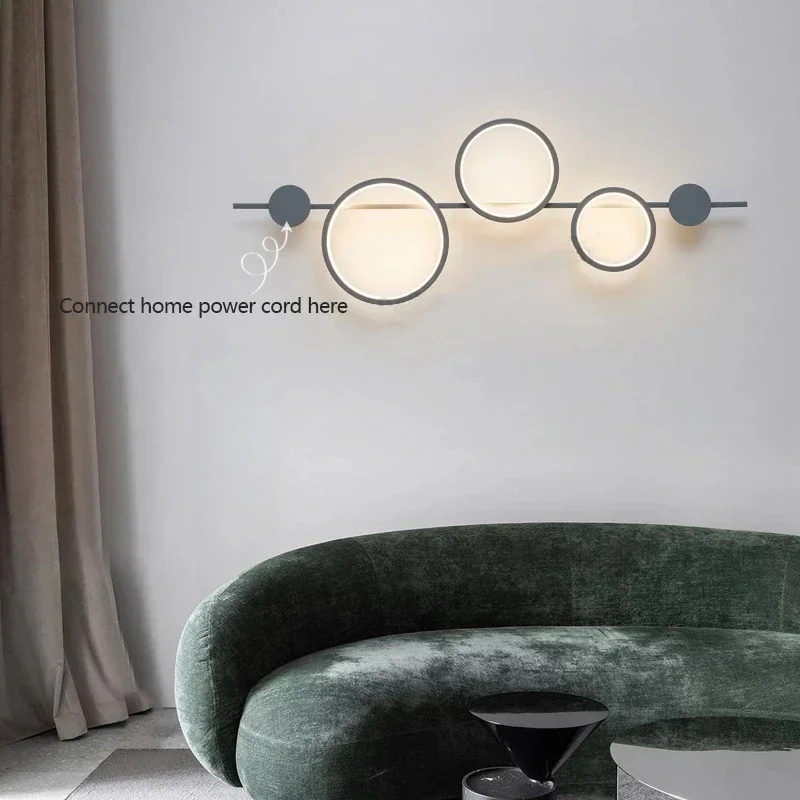 New Nordic Modern Creative Background Wall Lamp Living Room Art Bedside Bedroom Designer Study Decoration Lighting Fixtures LED 4
