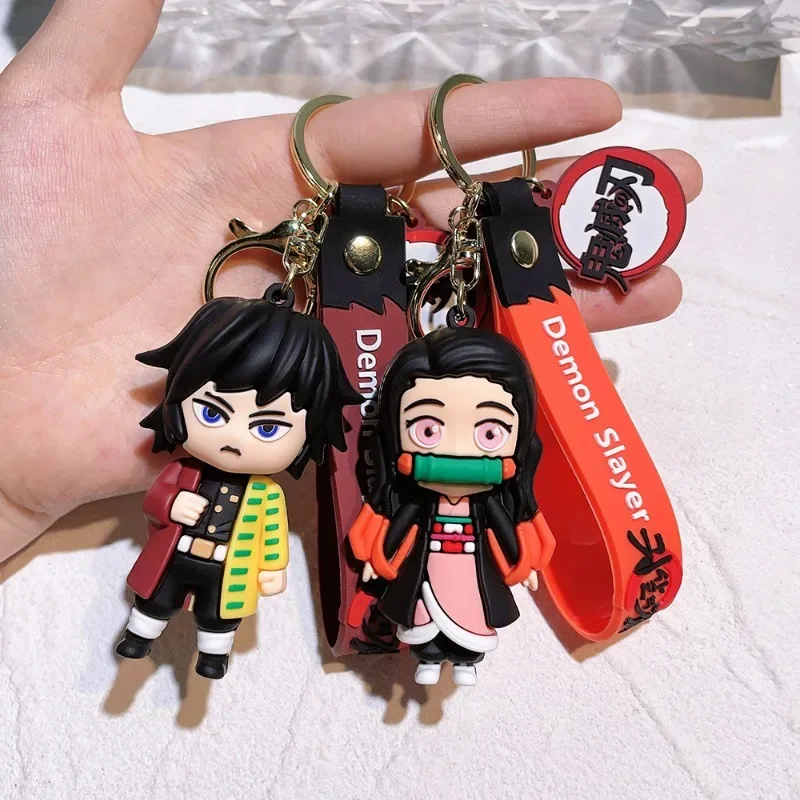 thumbnail image 4 of 2024 Nuevo y Lindo Llavero de Silicona con Dibujos Animados de Demon Slayer, Colgante para Bolso, Colgante para Pareja, Colgante para Mochila de Coche, Regalo de Cumpleaños para Niños, 4 of 6