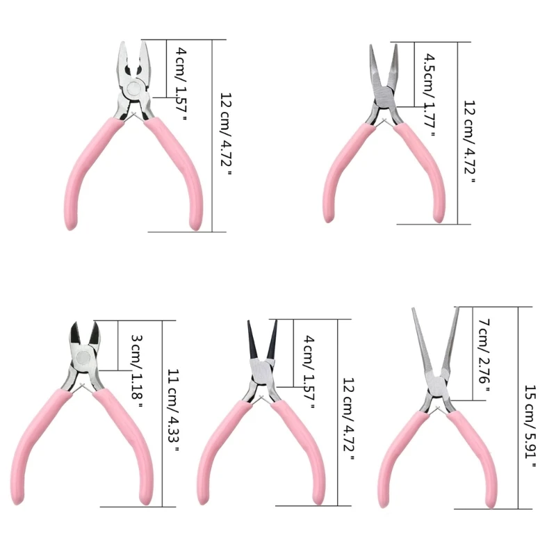 9 Pieces Jewelry Pliers Set Jewelry Making Hardware Winding Pliers for DIY Crafts Necklaces Jewellery Making Repair Tool