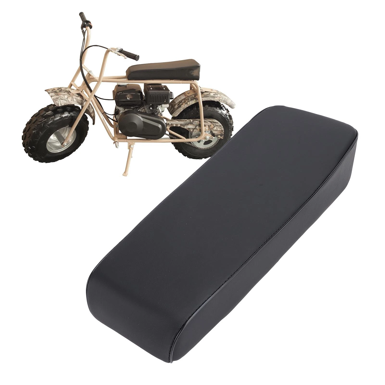 19 Inches Mini Bike Seat PU Leather Shock Absorption Foam Seat Pad for Ct200u 196cc Ct200 200cc Motor 6.5HP Mini Bike Seat Pad