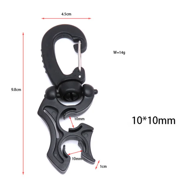 Búvárbúvár Dupla Tömlő Tartó Clip Bcd Szabályozó Konzol Tartozékokkal Alacsony/Magas Nyomású Tömlők Szabályozóihoz - Image 4