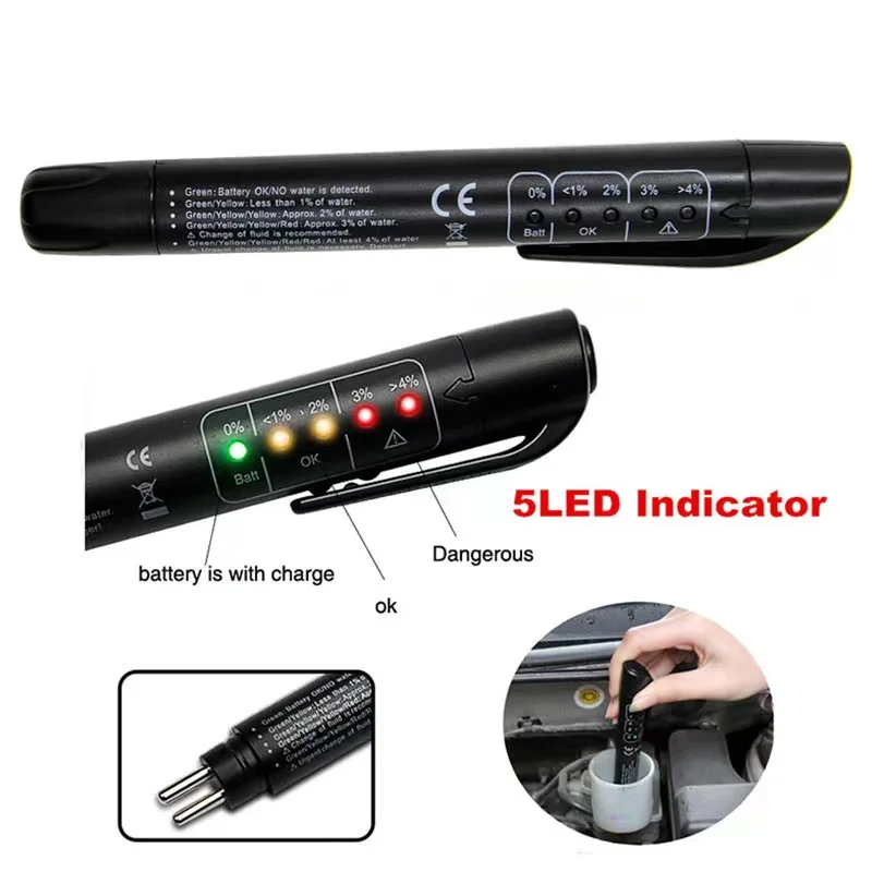 Auto Liquid Diagnostic Tools Testen Remvloeistof Tester Olie Pen Voor Dot 3/Dot 45 Led Nauwkeurige Elektronische Pencar accessoires