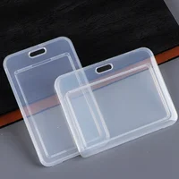 Transparent Working Permit Case Horizontal Vertical Exhibition Credit ID Tag Protector Pass Work Card Cover Sleeve Badge Holder 1