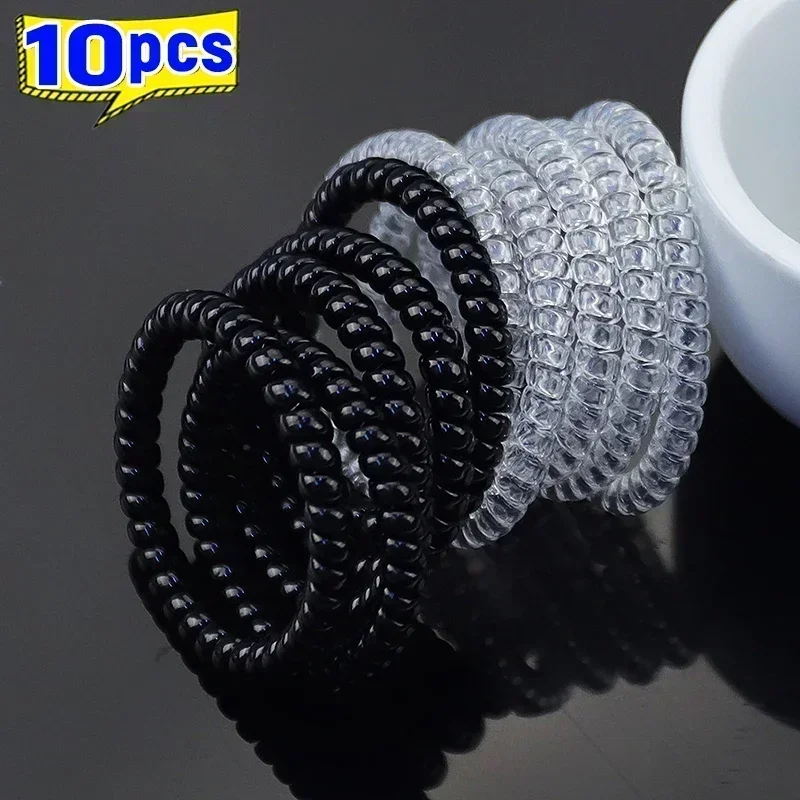 Spiral No-Crease Hair Ties - Strong Hold Ponytail Holders for All Hair Types (1/20 Pack)