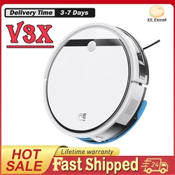 V3X Robot Vacuum Cleaner 2 In 1 3000Pa Suction 300ml Dustbin Up to 120min Runtime Home Appliances High Power Vacuum Cleaner